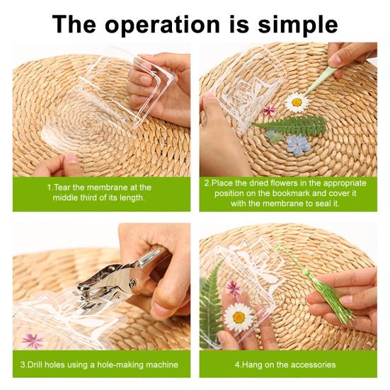 20 Pcs DIY Handmade Transparent Dried Flower Bookmark Clear Jar Bottle Shaped Stickers for Pressed Flowers Page Clips Bookmark