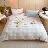 Thickened Milk Fleece Girl Heart Mengmeng Kitten Bed Four-Piece Set Coral Fleece 1.5 Meters