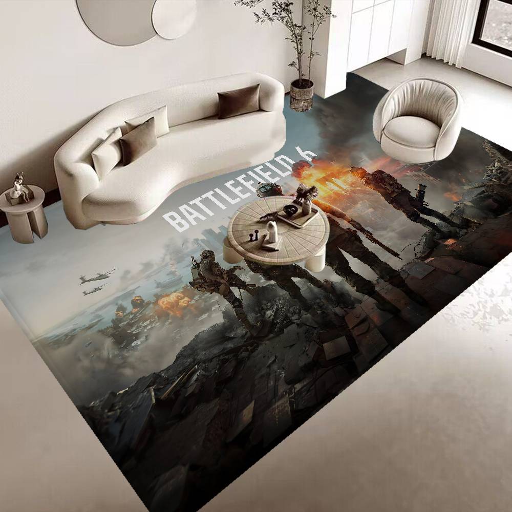 Tappeto per Corridoio Gioco Battlefield 6 Tappetino Antiscivolo per Lavanderia Decorazione Lavanderia Balcone Bambino Soggiorno Tappeto per WC