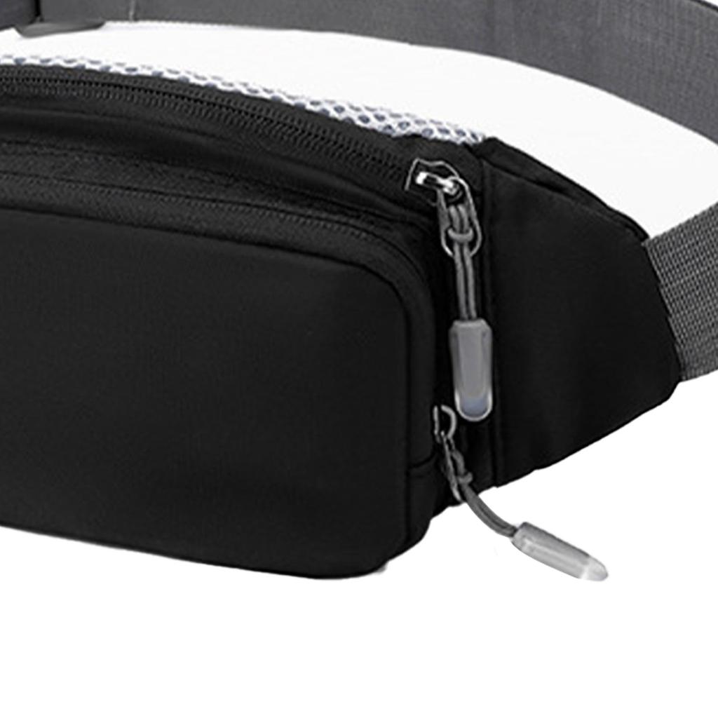 Nylon Fanny Pack Multipurpose Large Capacity Waist Bag Pack with Adjustable Belt for Walking Running Hiking Biking