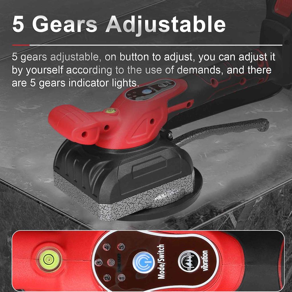 21V Tile Tiling Machine High Loading Capacity Wall Floor Tiles Laying Vibrating Tool Home Decoration Utility Tools with Enlarged
