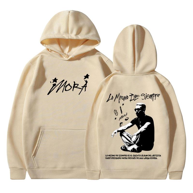 Rapper Mora Lo Mismo De Siempre Album Merch Hoodies Herren Damen Kleidung Langarm Sweatshirts Harajuku Übergroße Pullover