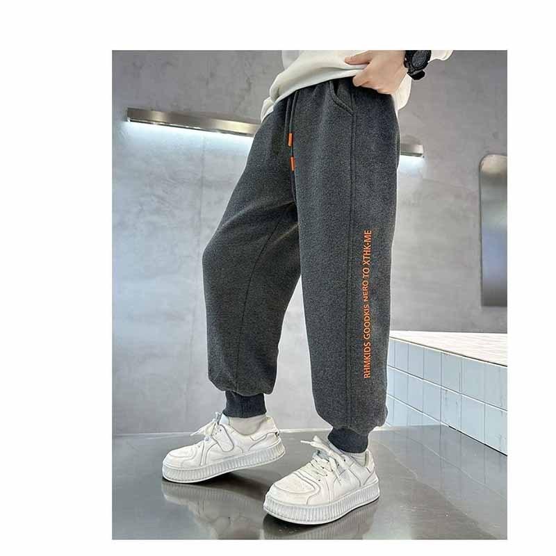 Jongens Plus Fluweel Broeken Kinderen Dikke Broeken Winter Warm Gevoerde Joggingbroeken Kinderen Casual Onderkleding 5-14 Jaar