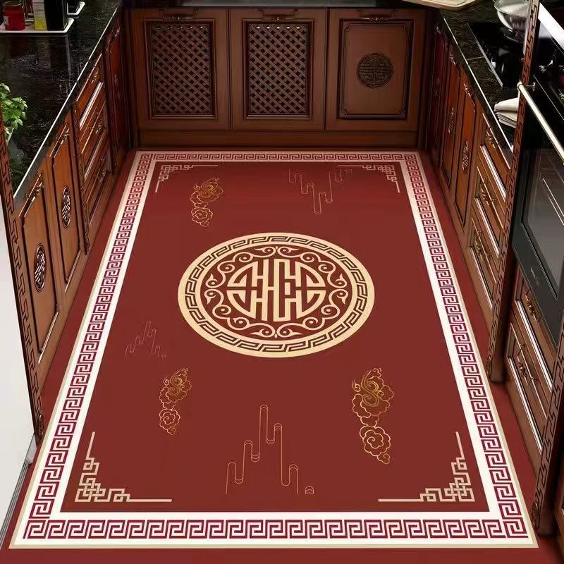 Diatomaceous earth kitchen floor mat: oil-proof, non-slip, water-absorbent, wipeable, stain-resistant, and quick-drying