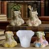 Elegant Blindfolded Goddess Planter Mold High Quality Silicone Candle Holder Mold For Jewelry Candle Home Decors