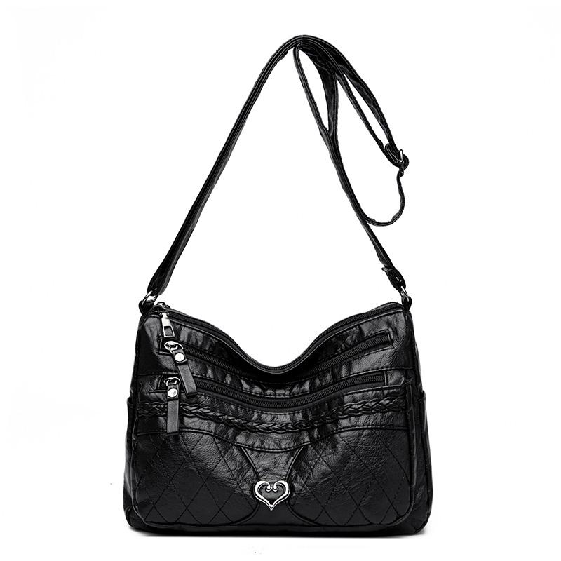 Мягкая кожаная сумка кроссбоди Женская сумка через плечо Маленькая квадратная сумка — фото 16