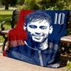 1pc Neymar Outdoor Flannel Blanket, Soft,