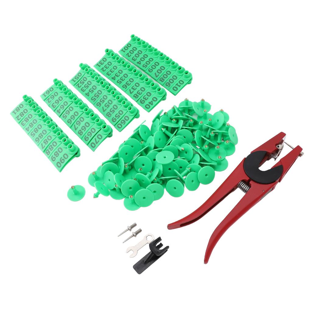 Ohrmarken- und Zangenset Vieh-Ohrmarkenzange und leuchtende Farben Rinderohrmarken für den Bauernhof