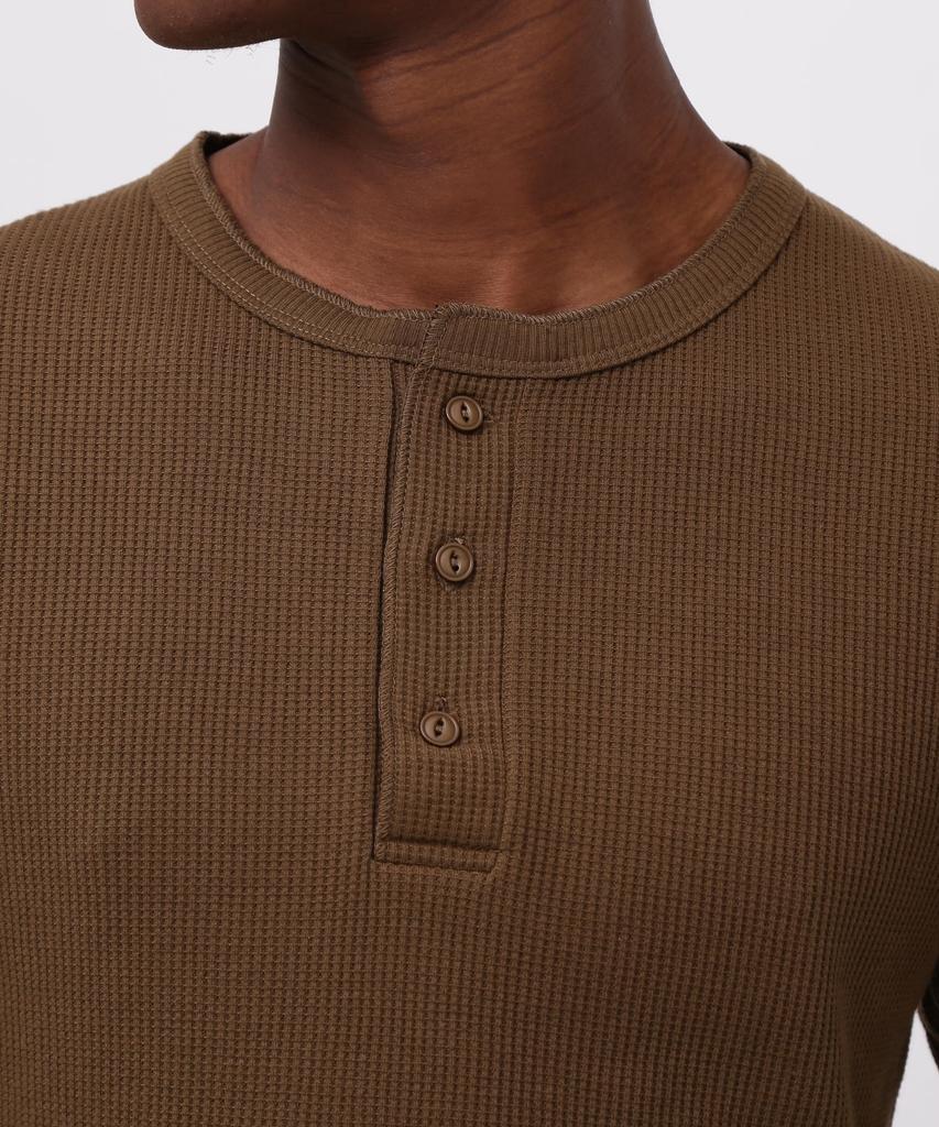 AVIREX DAILY L/S THERMAL HENLY NECK T-SHIRT men's XL 310 olive 783-3930007 XL 310 olive