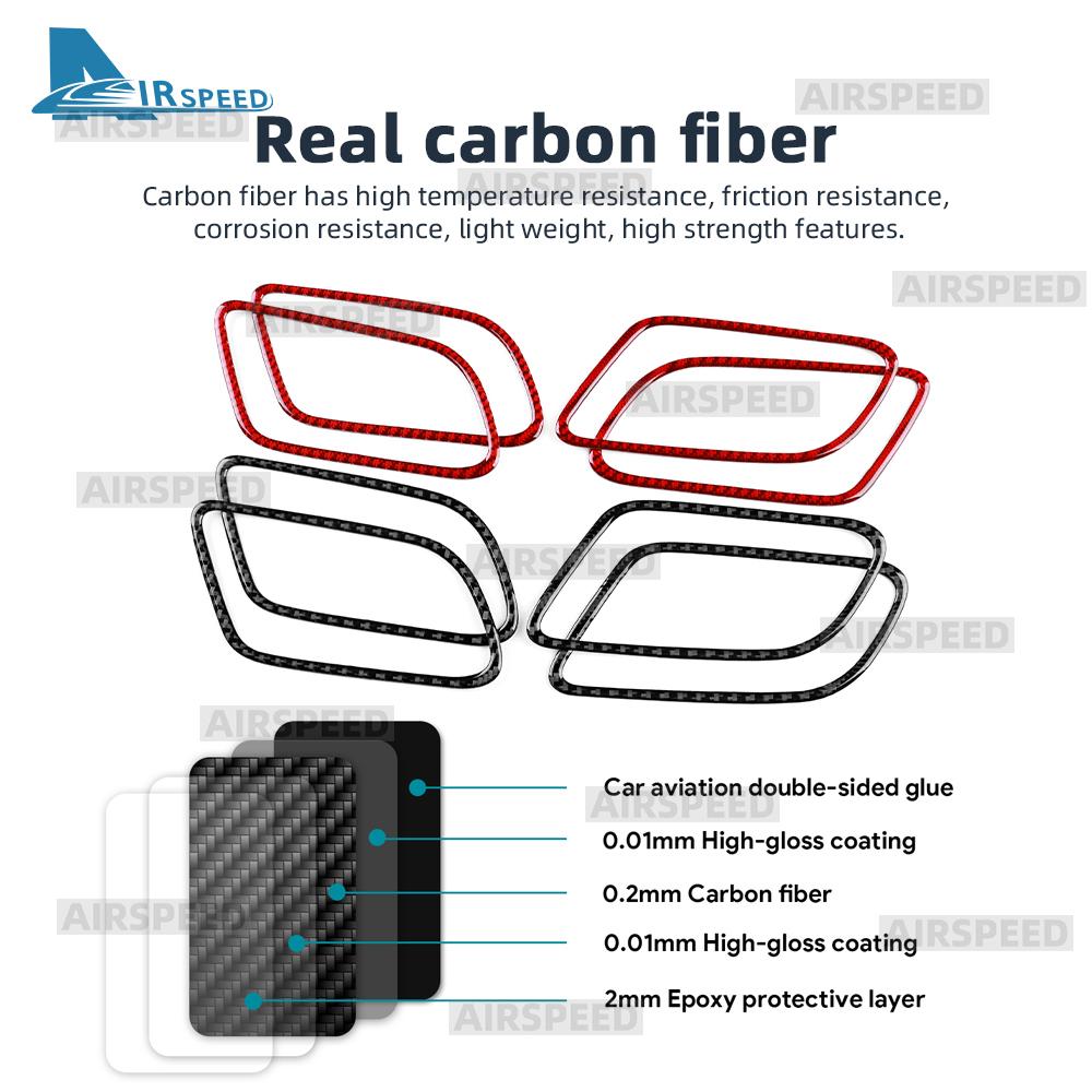 Real Soft Carbon Fiber Trim Sticker For Mercedes Benz A CLA Class W177 W118 C118 2020-2025 2025 Car Inner Door Handle Frame