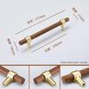 Japanese Minimalist Walnut Handle Solid Wood Cabinet and Wardrobe Drawer Handle