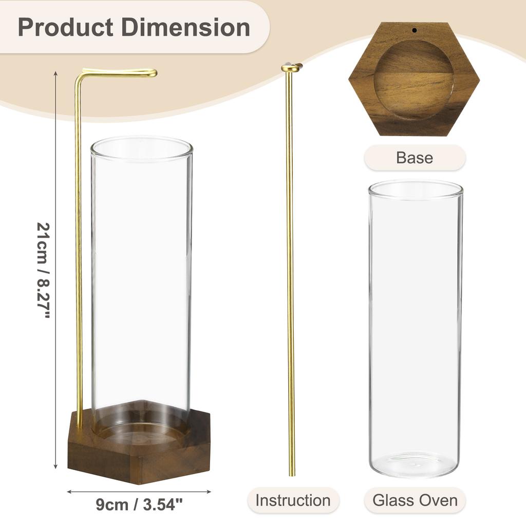 Incense Holder Modern Incense Burner with Removable Glass Ashes Catcher Incense Sticks Base for Room Decor Yoga Meditation