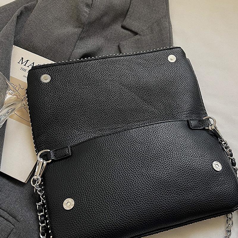 Yogodlns New Luxury Square Bag, Chain Strap Vintage Adjustable Shoulder Crossbody Bag, Minimalist Purse for Daily Use Women Bag