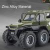 1:24 Scale Avtoros Shaman Police Car Model Toys Alloy Diecast Off-road Vehicle Sound Light Doors Opened Pull Back for Kids Gifts