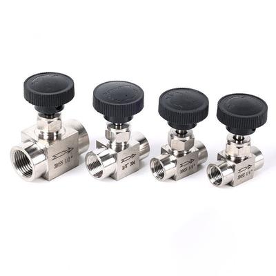 1/8" 1/4" 3/8" 1/2" BSP Equal Female Thread SS 304 Stainless Steel Flow Control Shut Off Needle Valve Internal Wire Needle Valve