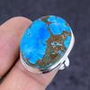 Tibetan Turquoise Gemstone Handmade 925 Sterling Silver Jewelry Ring Size 9 G0J09