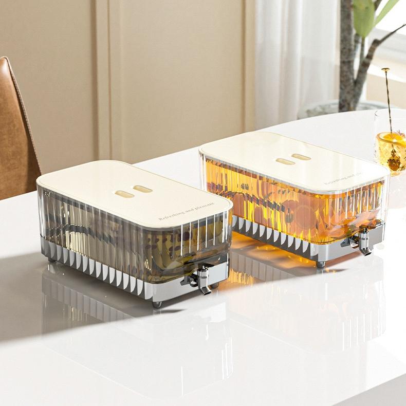 5L Transparent Summer Water Kettle - Large Capacity Cold Beverage Dispenser with Faucet Heat/Cold Resistant Juice Container