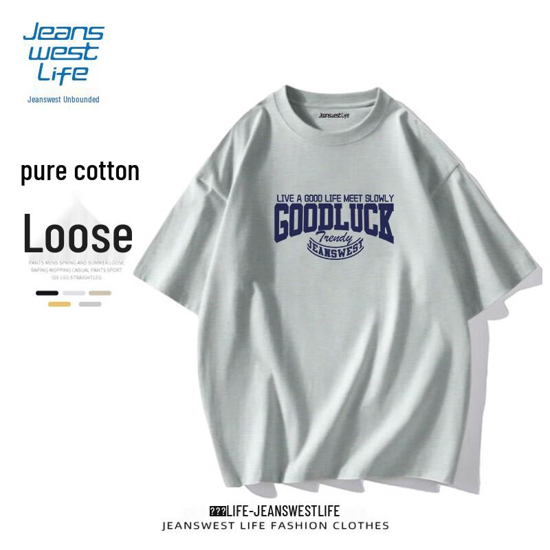 Мужская хлопковая футболка с принтом JEANSWEST LIFE M