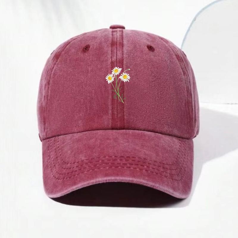 Berretto da Baseball Vintage in Cotone Lavato Regolabile Cappellino Trucker Usurato per Donna Stile Giardino Uso Esterno Cappello Personalizza Bouquet Floreale