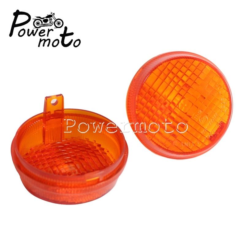 2/4 Universal Front & Rear Turn Signal Lens 2.75" Indicator Lense Cover For Honda Kawasaki Cruisers VTX VN Vulcan 1300 1600 1800