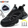 New Air Cushion Work Safety Shoes Men Anti-Smash Composite Toe Insulating Shoes Anti Puncture Work Sneakers Indestructible Shoes