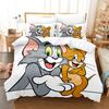 Quilt Cover Bedding Three-Piece Digital Printing Kit Cartoon Cat And Mouse Quilt Cover Four-Piece Set