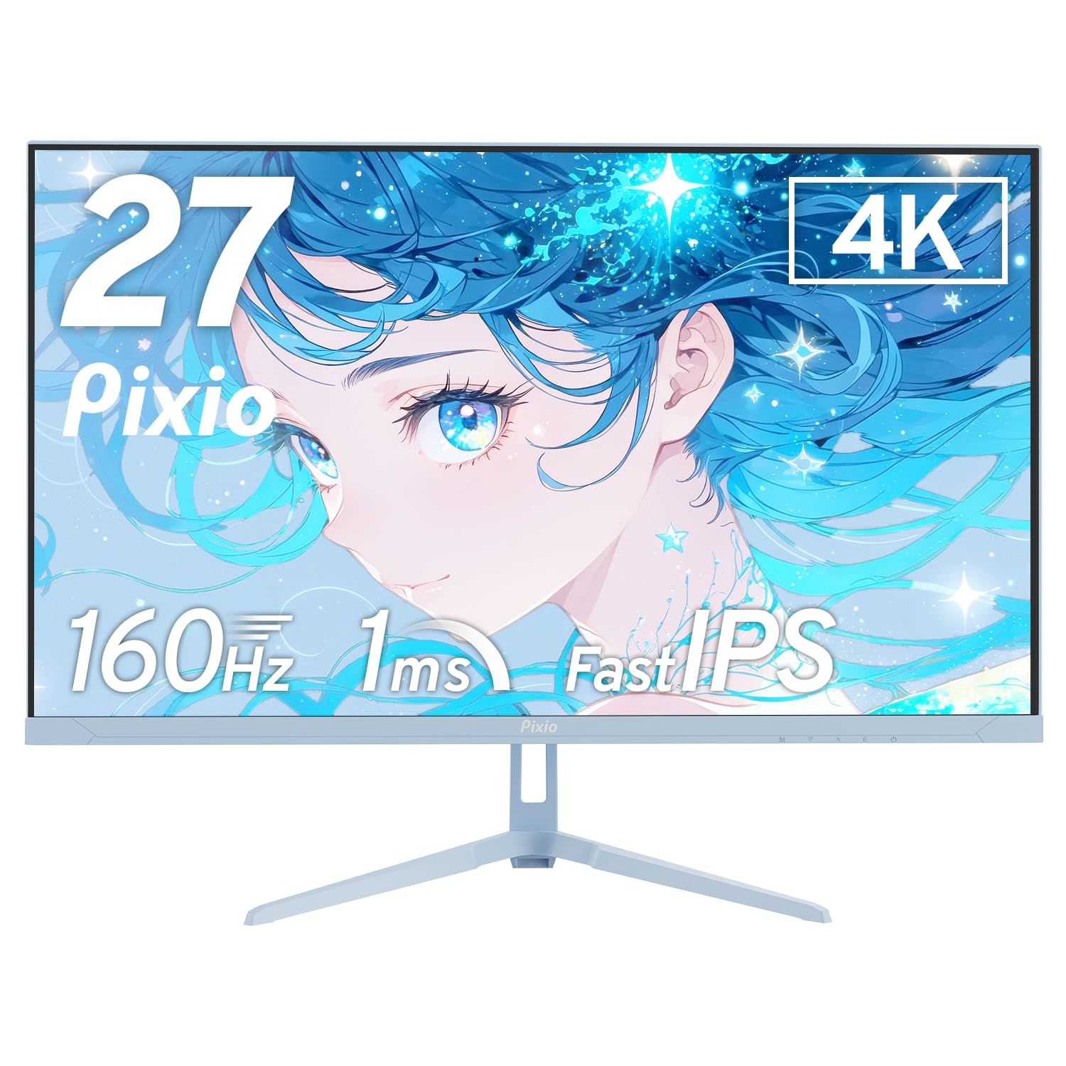 

Pixio PX27U Wave Pastel Blue Gaming Monitor 27 Inch 160Hz 4K Fast IPS Pastel Blue Built-in Speaker 2 Year Warranty PX27UWAVEB