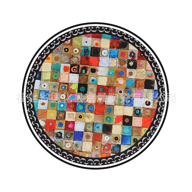 Kaynak üretici stok seramik bardak altlığı Amazon çapraz ayna patlama kaymaz ısı yalıtımı su emici mantar seramik bardak altlığı