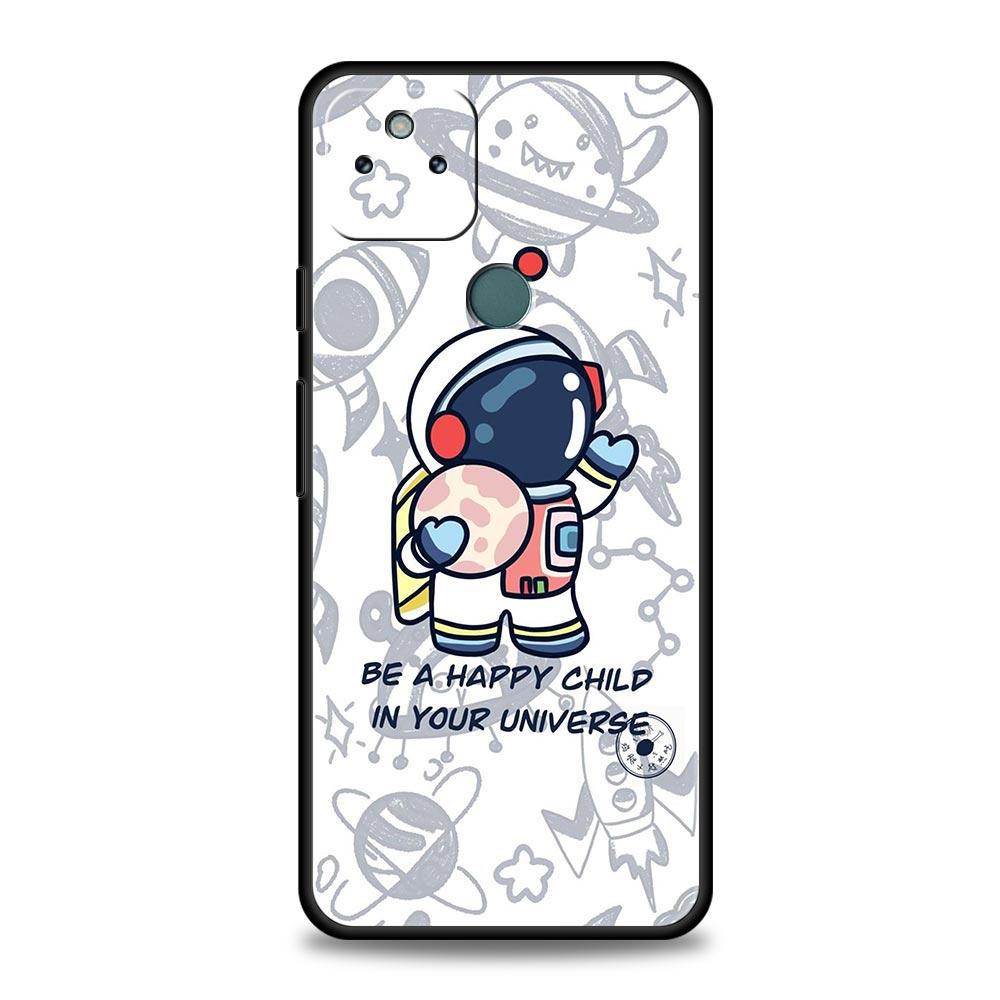 Cartoon Cute Cosmonaut Phone Case Cover for Google Pixel 10 9 8 7 6 9A 8A 7A 6A Pro Shockproof Soft TPU 10 Pro XL Shell Fundas