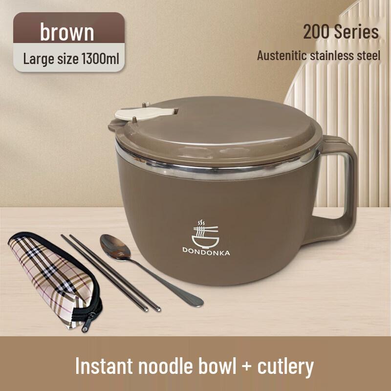 Japanese Style Insulated Stainless Steel Noodle Bowl
