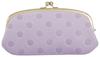 Himeji Cowhide Leather Polka Dot Clasp Wallet (lavender)