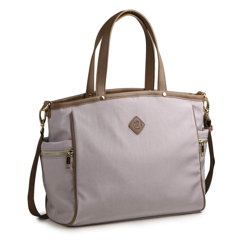 Pragma Nylon A4 Tote Bag, Lightweight Shoulder Bag, Stylish and Elegant for Adults (Gray)