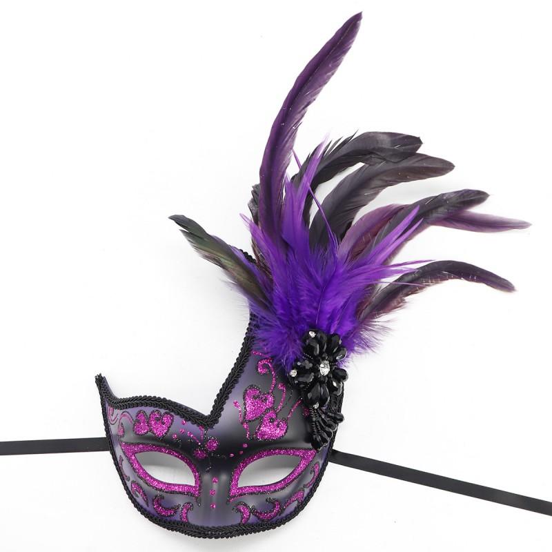 Halloween Feather Masquerade Mask Sexy Party Eye Costume Prop Carnival Princess Style