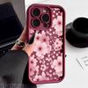 Pink Peach Flower Phone Case For iPhone 16 16E 15 14 13 12 11 Pro Max X XR XS Max 7 8 Plus Anti-Drop Silicone Soft Cover