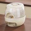 High end pressed rice bucket, moisture-proof, high-end sensory rice box, household plastic kitchen rice tank, simple design