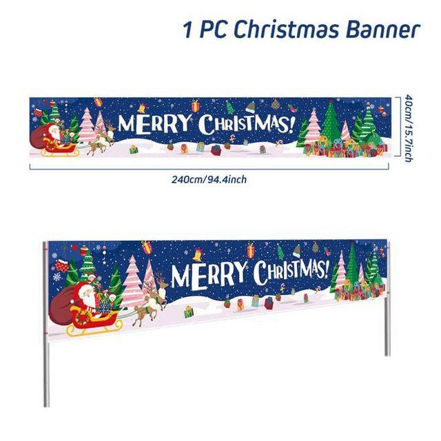 Christmas Outdoor Banner Merry Christmas Decorations For Home 2025 Outdoor Decor Xmas Navidad Noel Natal Happy New Year 2026