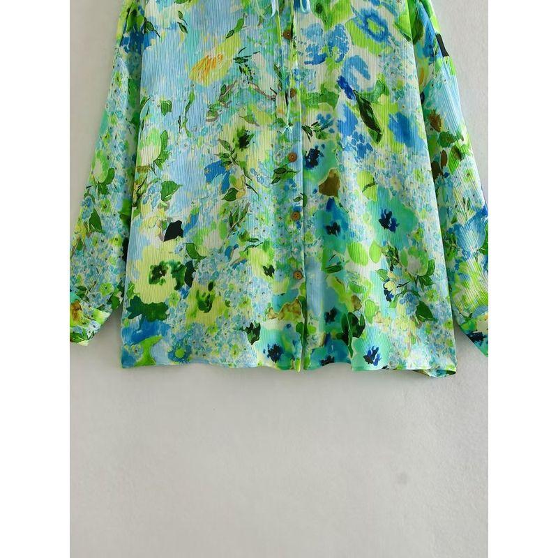 Fashion Style 2023 Summer New Arrival Fashion Women's Fashion Clothing Laminated Decoration Print Shirt 3034166 330