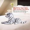 Artificial Tiger Plush Animal Realistic Big Cat White Soft Stuffed Toy Pillow