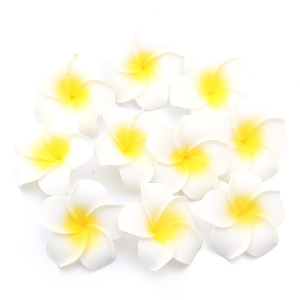 10pcs Foam Frangipani Flowers Colorful Hawaiian Aritificial Flowers Head For Home Wedding Party Hawaii Beach Vacation Gift Decor