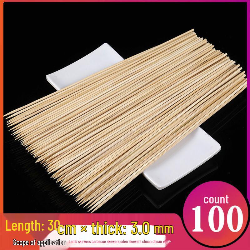 Bamboo Barbecue Skewers: Disposable Wooden Flower & Lamb Sticks