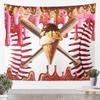 Dragon Tapestry Wall Hanging Western Wild Animal Room Decor Tapestries Kids Boys,Green Blue Purple Aurora Polyester Wall Blanket