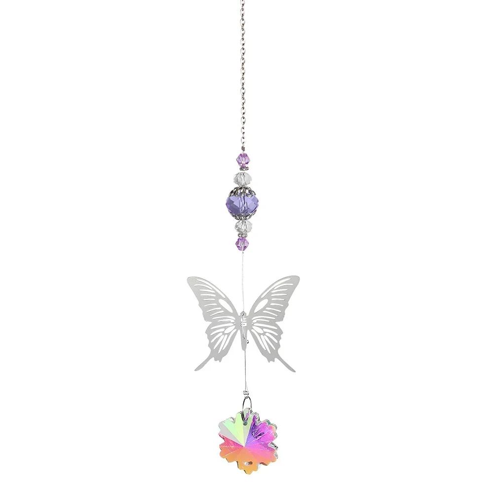 Fashion Crystal Wind Chime Moon Sun Catcher Diamond Prisms Pendant Dream Rainbow Chaser Hanging Drop Home Garden Decor