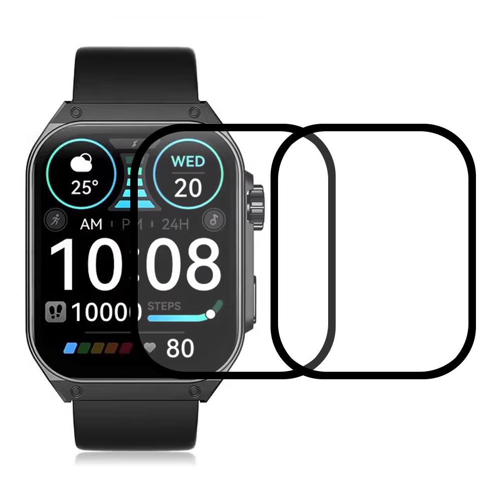 

2Pcs/Pack For Haylou Watch S8 Watch Screen Protector HD Clear PMMA Film (Black Edge) A