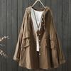 Cotton Yarn Hoodies Cardigan for Women Spring Japan Style Hooded Short Long Solid Shirts and Blouse Big Size Tops