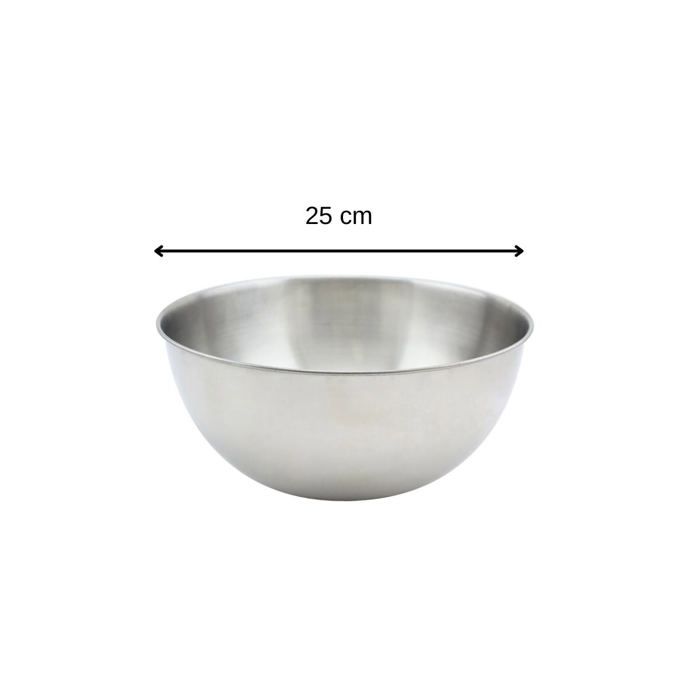 Edelstahl-Rührschüssel 25 cm Durchmesser fackelmann basic