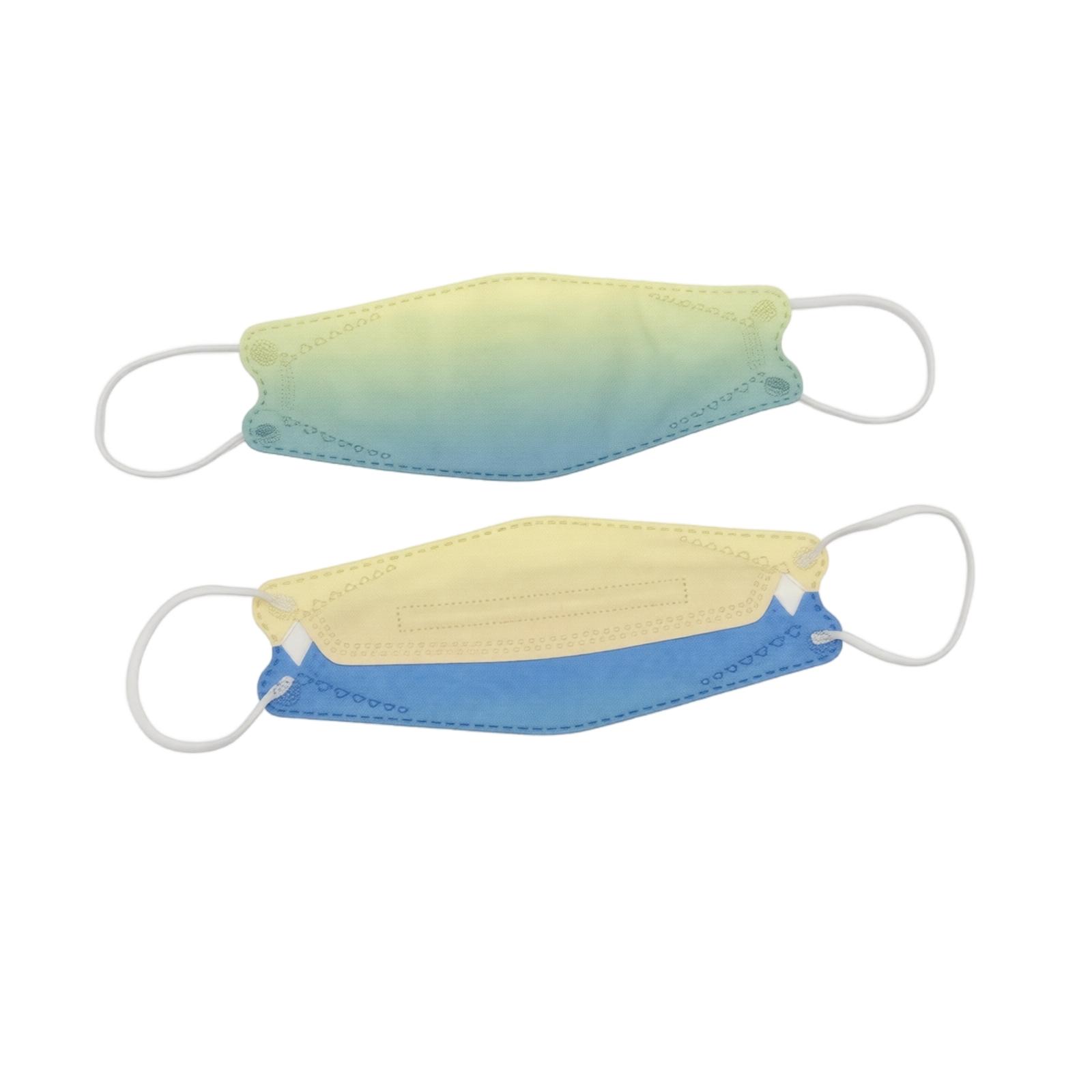 

Disposable Four-Layer Fish Mouth Shape Face Masks 10 Pack Breathable Protective Covering with Elastic Ear Loops for Daily Use One Size
