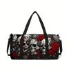 Luxus Neuheit Cool Skelett 3D Gedruckt Große Kapazität Reisetaschen Tonnenform Umhängetasche Outdoor Sporttaschen Fitnessstudio Yoga Tasche