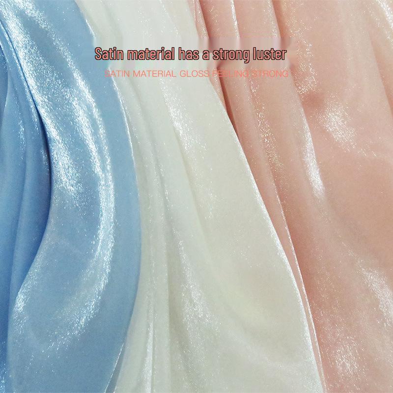 Material Brocart Iridescent din Mătase de Jad Satin Organza pentru Ruqun Hanfu