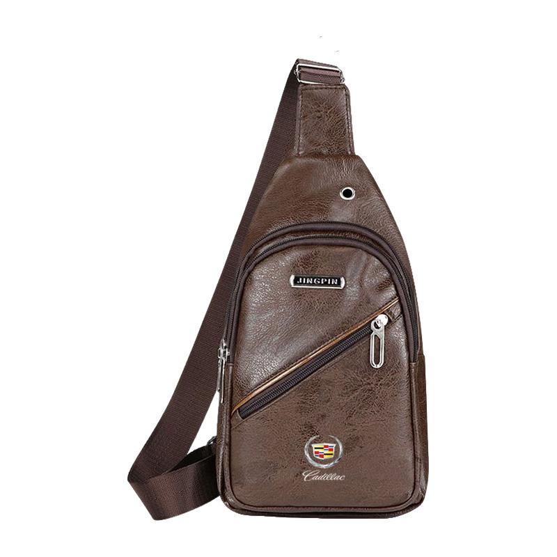 1pc Car Small Backpack Single Shoulder Crossbody Bag One-shoulder Messenger Bag For Cadillac XT5 XT6 ATS XTS SRX XT4 CT5 CT6