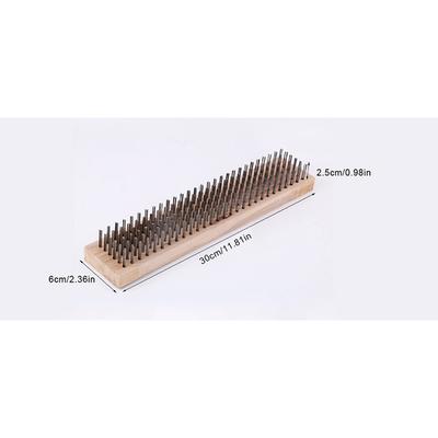 Wire Broom for Moss Removal Stainless Steel Broom Reusable Squeegee Garage Broom Durable for Sidewalk Patio Deck Cleaning